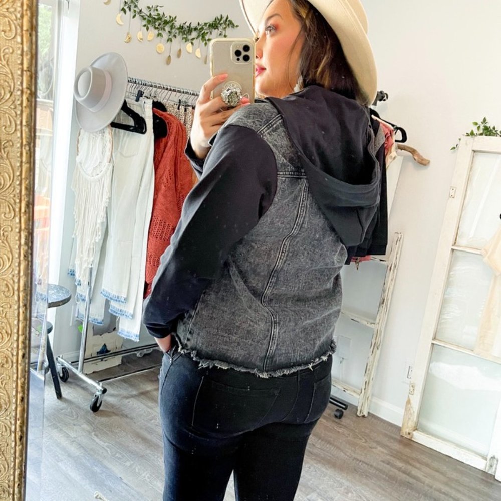 Black Denim Jacket - Picture 3 of 3